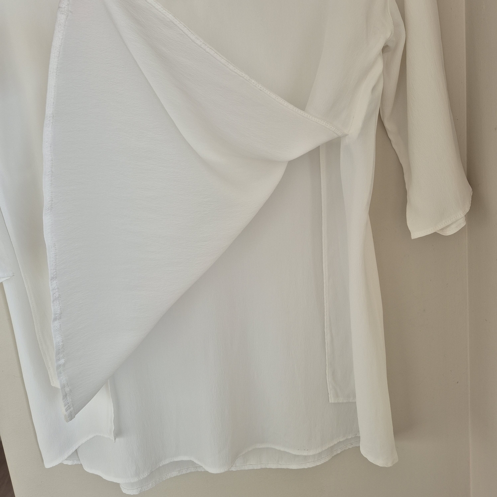 Sportalm White V-neck Multilayer Tunic Blouse NEW - Picture 7 of 11